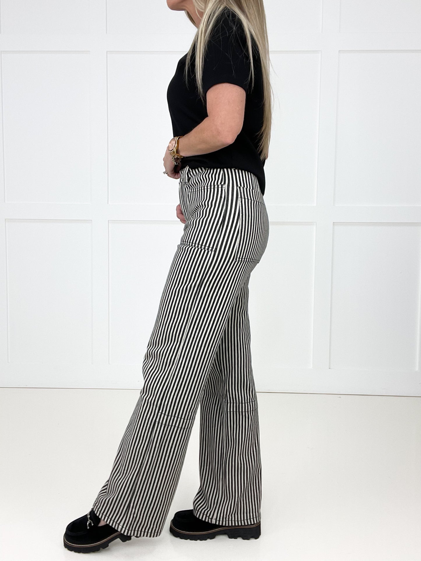 Mica City Stroll Stripe Jeans-200 Jeans- Simply Simpson's Boutique is a Women's Online Fashion Boutique Located in Jupiter, Florida