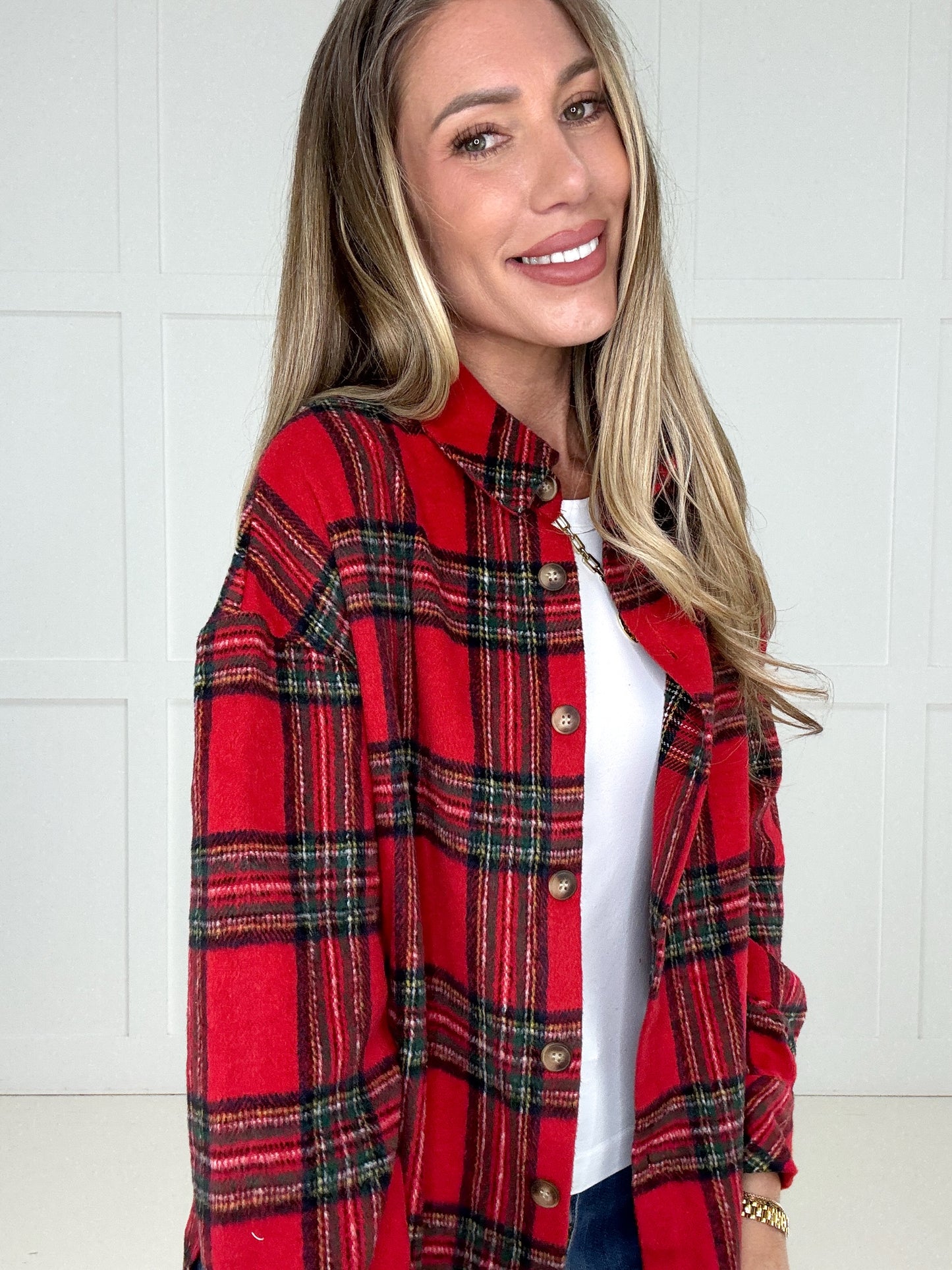 Holly Jolly Plaid Shacket