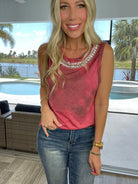 Rock Glam Tank Top-120 Sleeveless- Simply Simpson's Boutique is a Women's Online Fashion Boutique Located in Jupiter, Florida