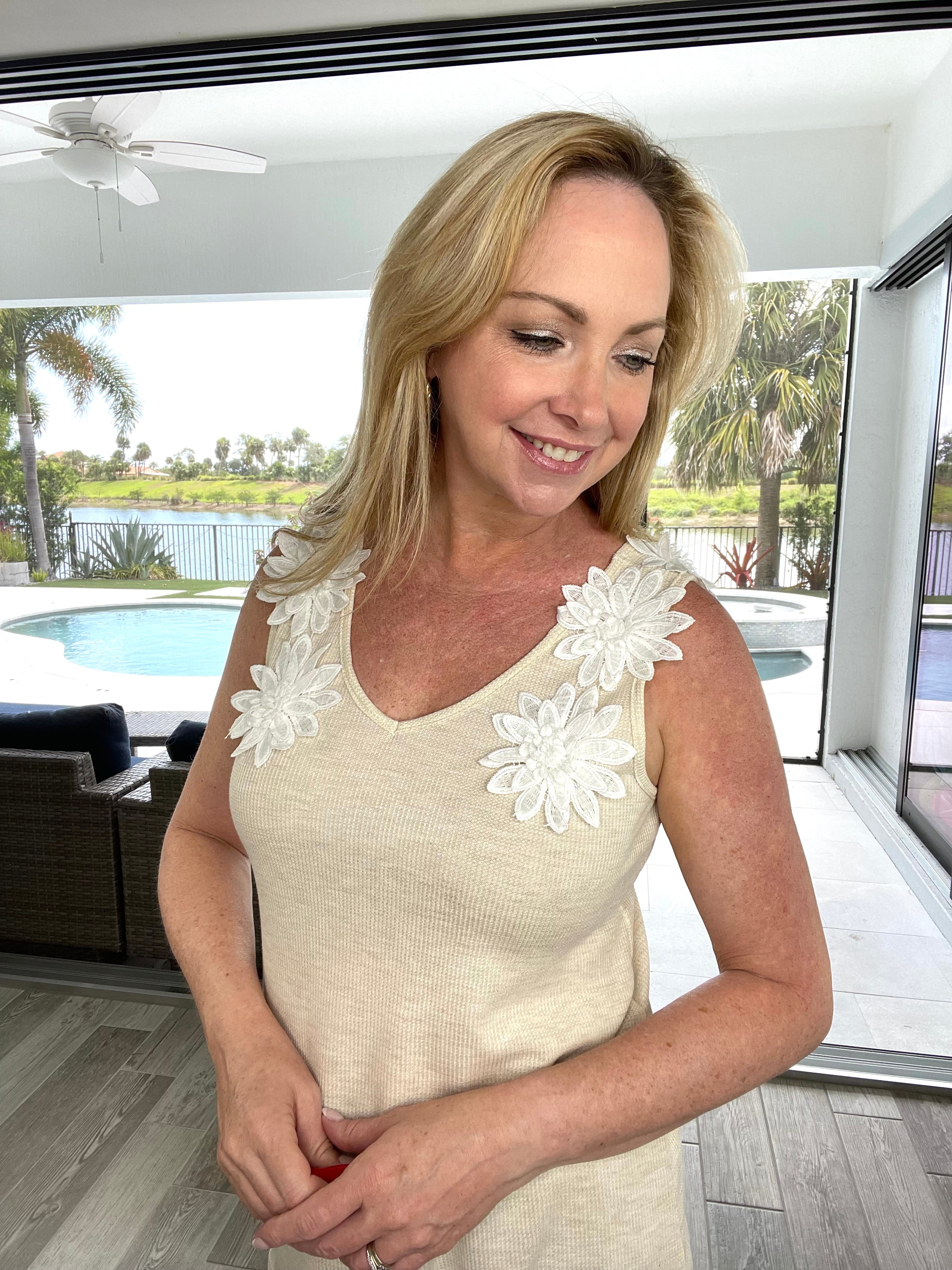 Fancy Me Sleeveless Top-120 Sleeveless- Simply Simpson's Boutique is a Women's Online Fashion Boutique Located in Jupiter, Florida