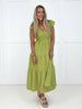 Pistachio Flutter Sleeve Midi Dress-240 Dresses- Simply Simpson's Boutique is a Women's Online Fashion Boutique Located in Jupiter, Florida
