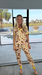 Preorder Shirley & Stone Highland Cow Pajama Collection-220 Lounge wear/Pajamas- Simply Simpson's Boutique is a Women's Online Fashion Boutique Located in Jupiter, Florida