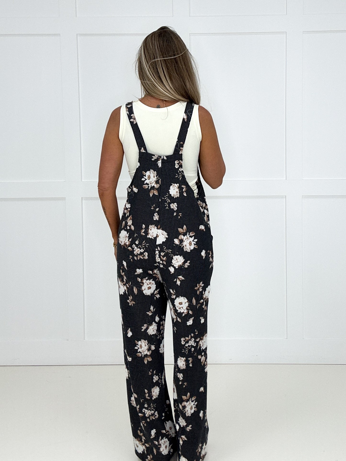 Wildflower Nights Overalls-100 Short Sleeves- Simply Simpson's Boutique is a Women's Online Fashion Boutique Located in Jupiter, Florida