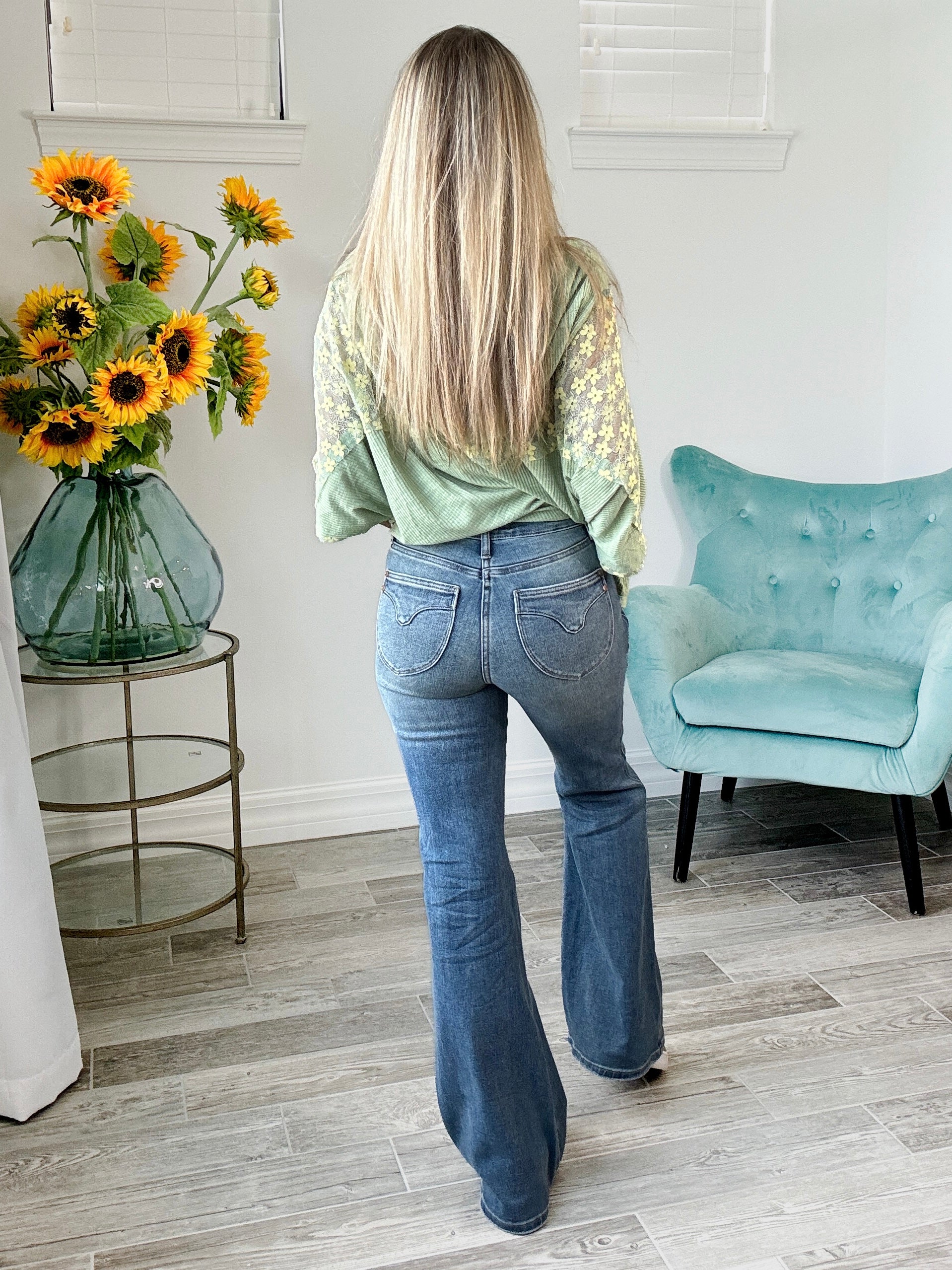 Judy Blue Kendrick Flare Jeans-200 Jeans- Simply Simpson's Boutique is a Women's Online Fashion Boutique Located in Jupiter, Florida