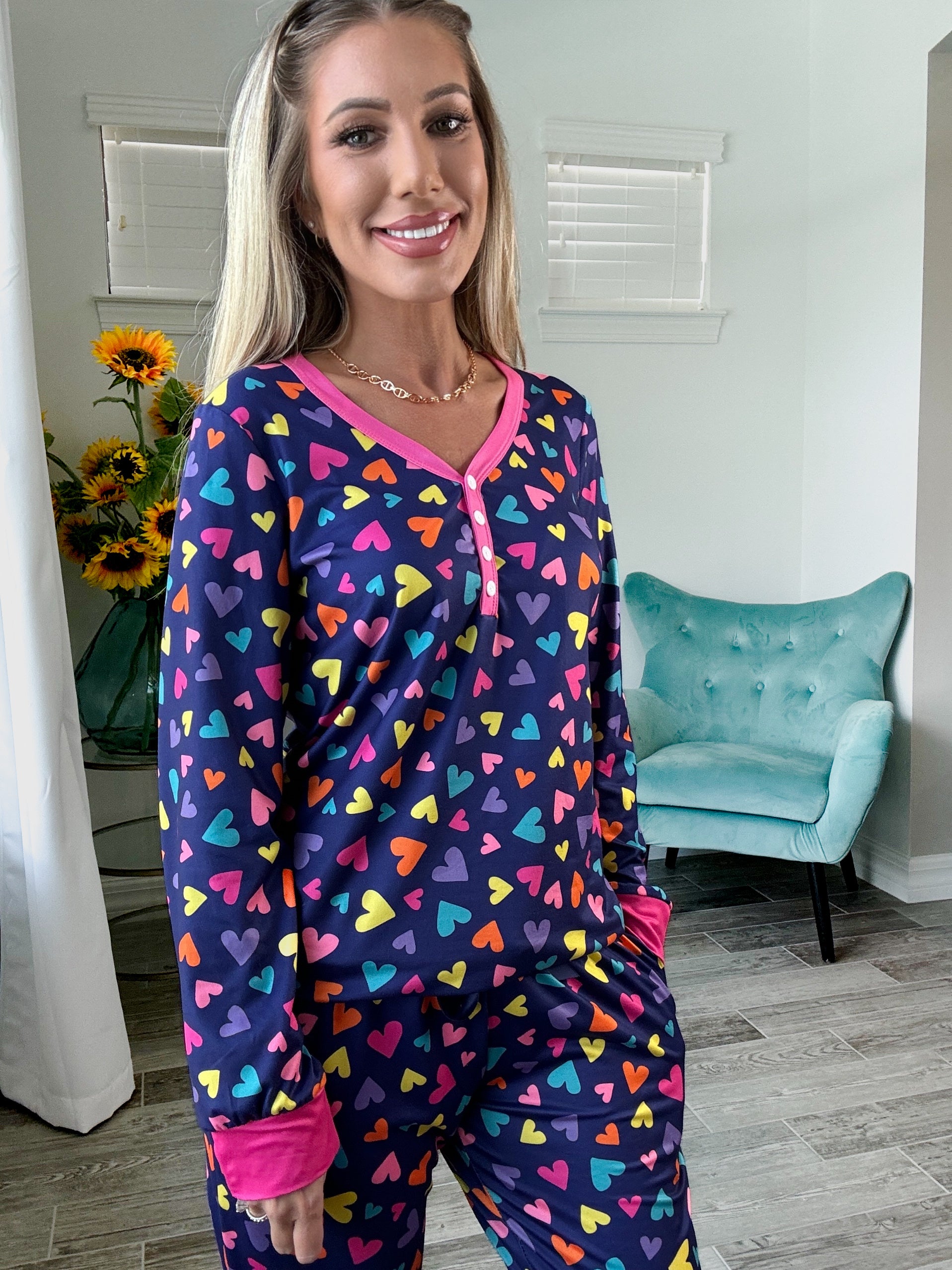 Shirley & Stone Adore Me Pajama Collection-220 Lounge wear/Pajamas- Simply Simpson's Boutique is a Women's Online Fashion Boutique Located in Jupiter, Florida