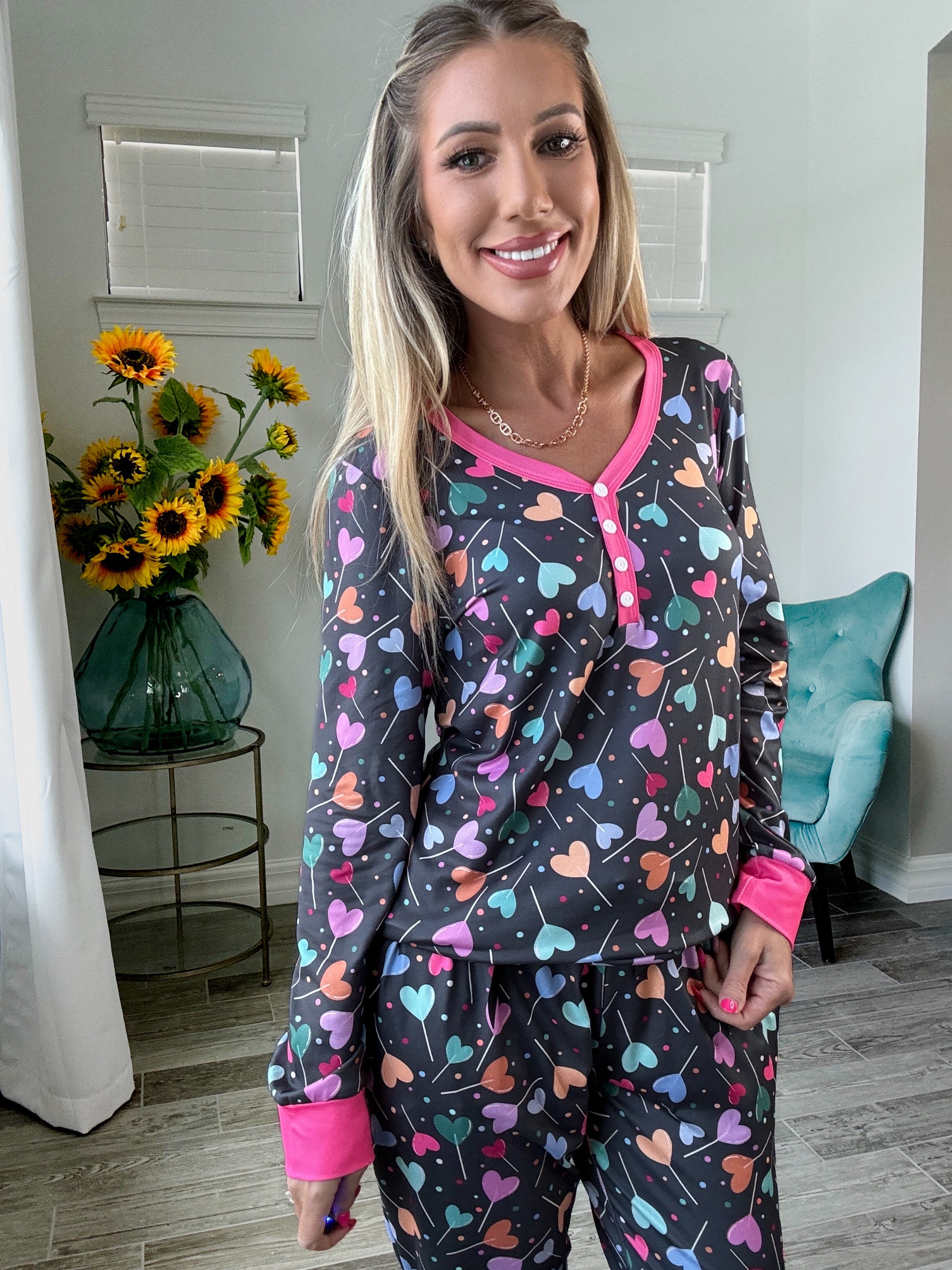 Shirley & Stone Adore Me Pajama Collection-220 Lounge wear/Pajamas- Simply Simpson's Boutique is a Women's Online Fashion Boutique Located in Jupiter, Florida