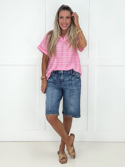 Risen Modern Muse Bermuda Shorts-190 Skirts/Shorts- Simply Simpson's Boutique is a Women's Online Fashion Boutique Located in Jupiter, Florida