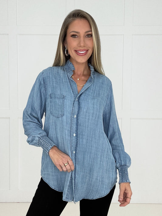 Charmed in Chambray Top