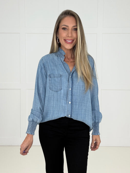 Charmed in Chambray Top