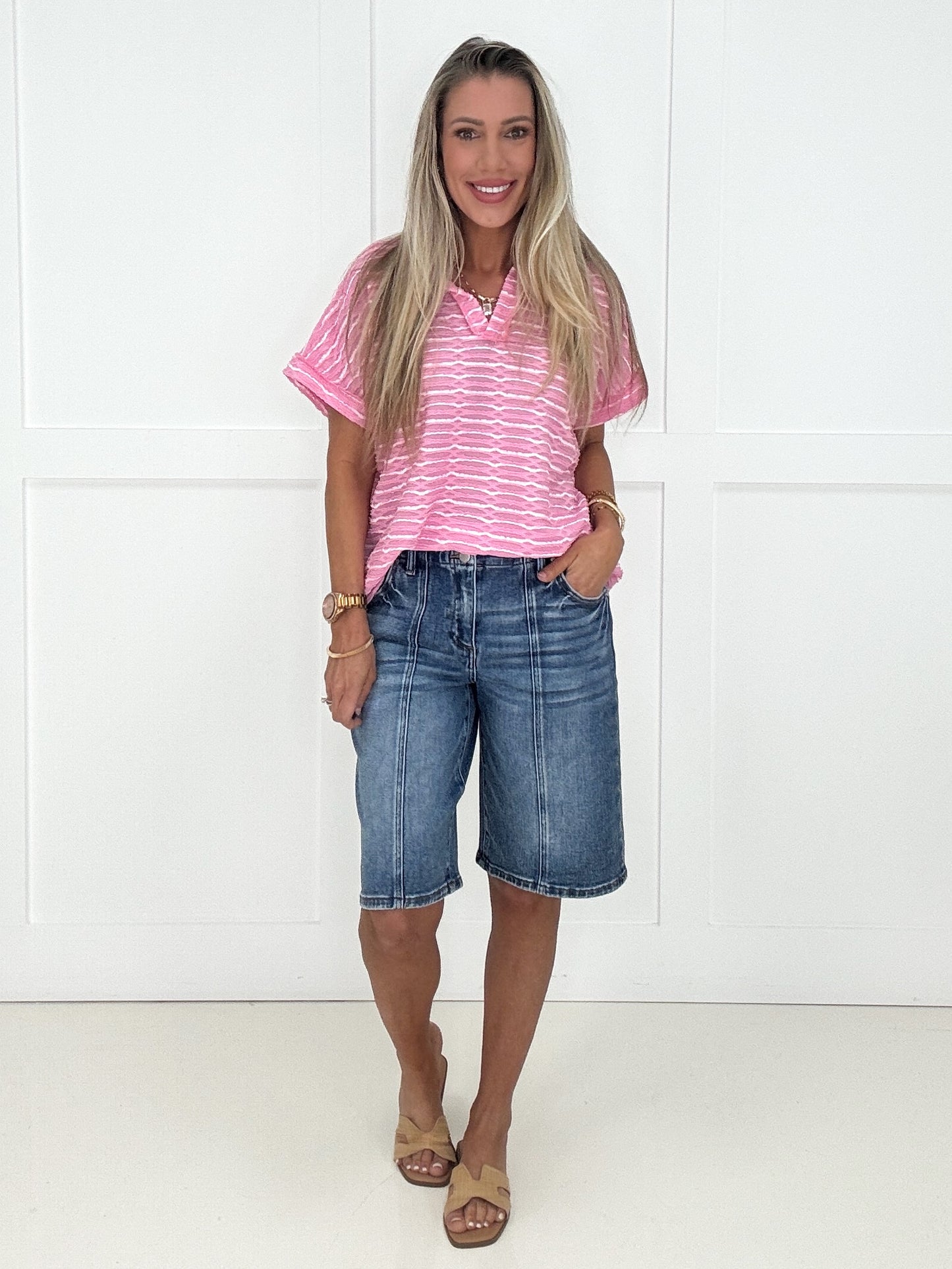Risen Modern Muse Bermuda Shorts-190 Skirts/Shorts- Simply Simpson's Boutique is a Women's Online Fashion Boutique Located in Jupiter, Florida