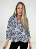 Paisley Floral V-Neck Denim Blouse-100 Short Sleeves- Simply Simpson's Boutique is a Women's Online Fashion Boutique Located in Jupiter, Florida