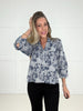 Paisley Floral V-Neck Denim Blouse-100 Short Sleeves- Simply Simpson's Boutique is a Women's Online Fashion Boutique Located in Jupiter, Florida