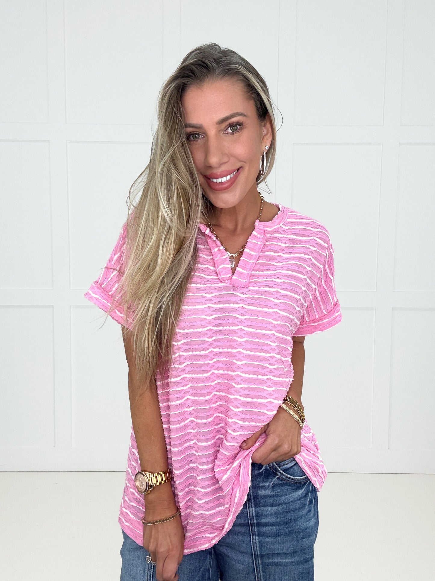 Sweet Serendipity Short Sleeve Top-100 Short Sleeves- Simply Simpson's Boutique is a Women's Online Fashion Boutique Located in Jupiter, Florida