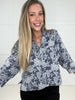 Paisley Floral V-Neck Denim Blouse-100 Short Sleeves- Simply Simpson's Boutique is a Women's Online Fashion Boutique Located in Jupiter, Florida