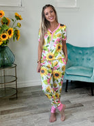 Shirley & Stone Floral Pajamas-220 Lounge wear/Pajamas- Simply Simpson's Boutique is a Women's Online Fashion Boutique Located in Jupiter, Florida