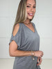 Vocal Grey Afterglow Rhinestone Top