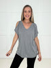 Vocal Grey Afterglow Rhinestone Top