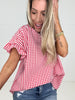 Picnic Perfect Gingham Top-100 Short Sleeves- Simply Simpson's Boutique is a Women's Online Fashion Boutique Located in Jupiter, Florida