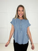 Blue Skies Chambray Pinstripe Top