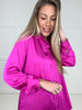 Magenta Bold Move Button Down Blouse