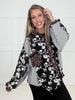 Pol Mixed Print Floral Button Down Top