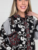 Pol Mixed Print Floral Button Down Top