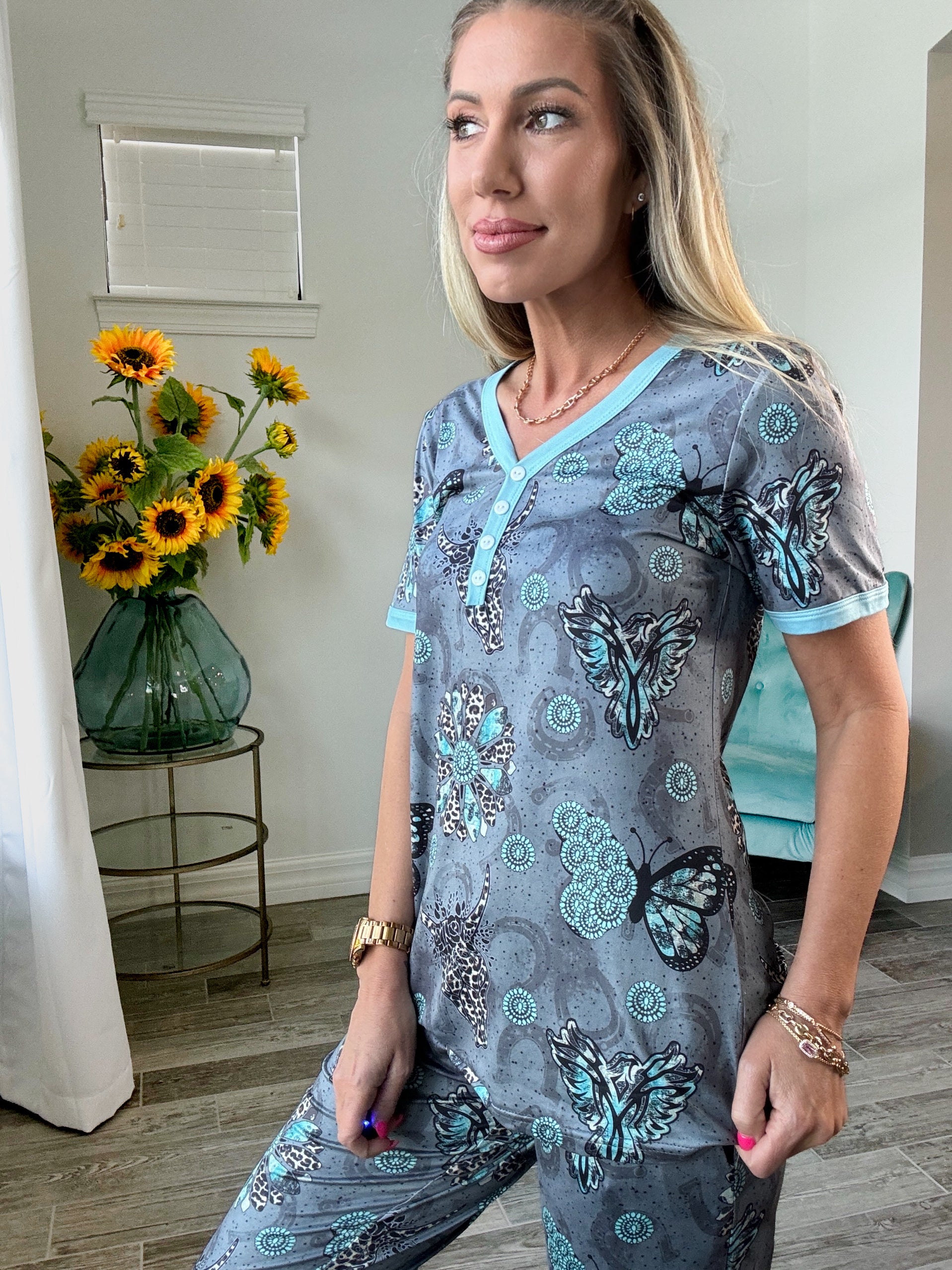 Shirley & Stone Animal Pajamas-220 Lounge wear/Pajamas- Simply Simpson's Boutique is a Women's Online Fashion Boutique Located in Jupiter, Florida