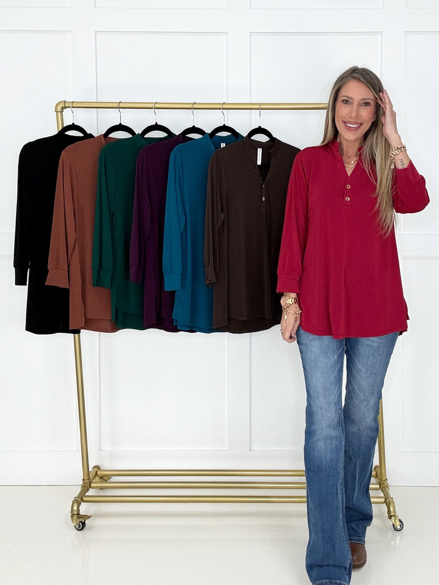 Dear Scarlett Refined Lizzy-110 Long Sleeves- Simply Simpson's Boutique is a Women's Online Fashion Boutique Located in Jupiter, Florida