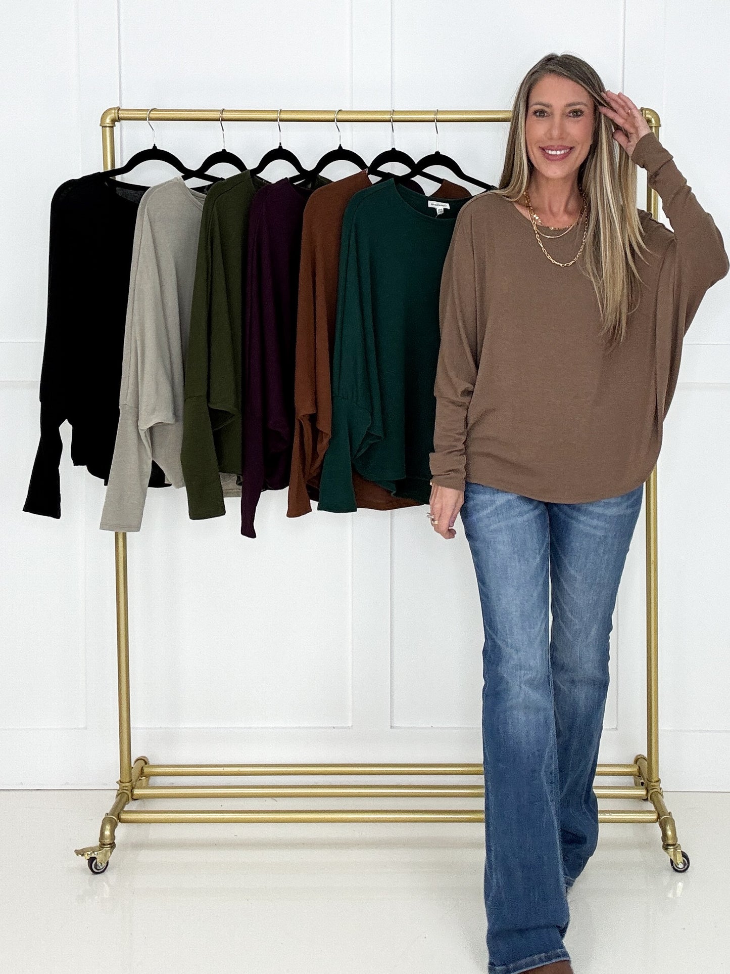 Dear Scarlett The Della Dolman Sweater-110 Long Sleeves- Simply Simpson's Boutique is a Women's Online Fashion Boutique Located in Jupiter, Florida