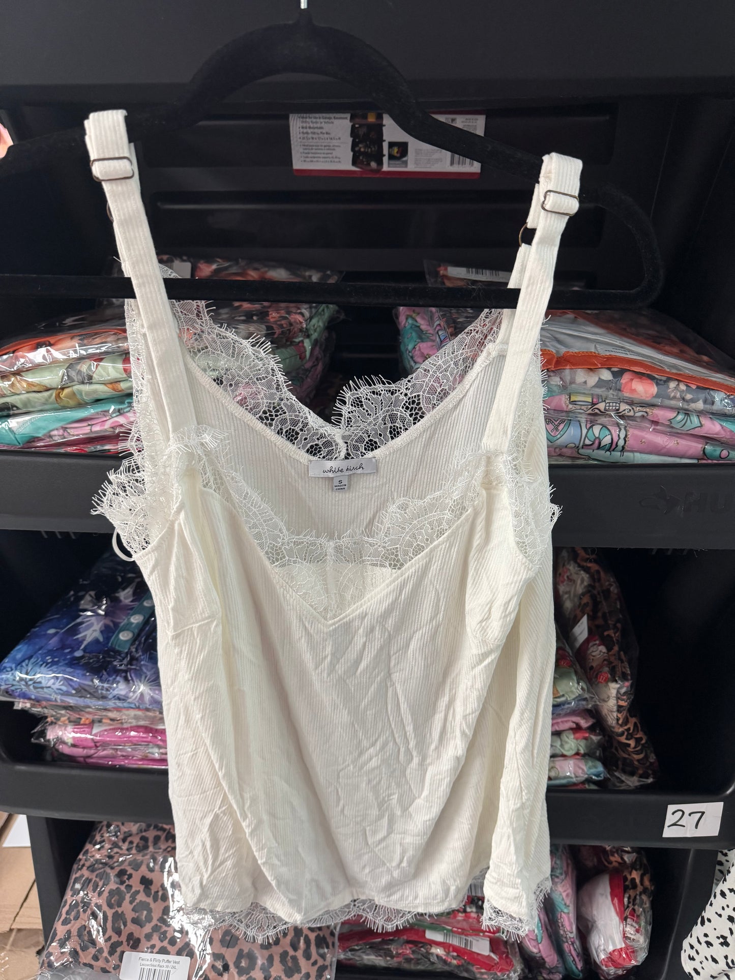 White Birch Lace Detail Cream Tank-120 Sleeveless- Simply Simpson's Boutique is a Women's Online Fashion Boutique Located in Jupiter, Florida