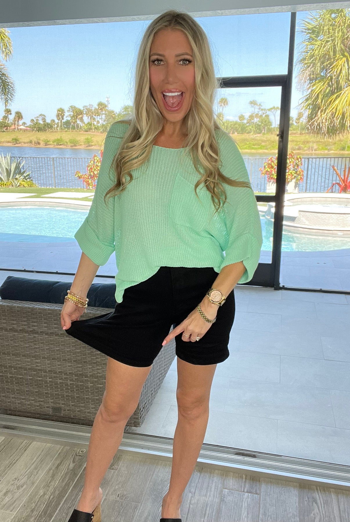 Judy Blue Tummy Control Black Shorts-190 Skirts/Shorts- Simply Simpson's Boutique is a Women's Online Fashion Boutique Located in Jupiter, Florida
