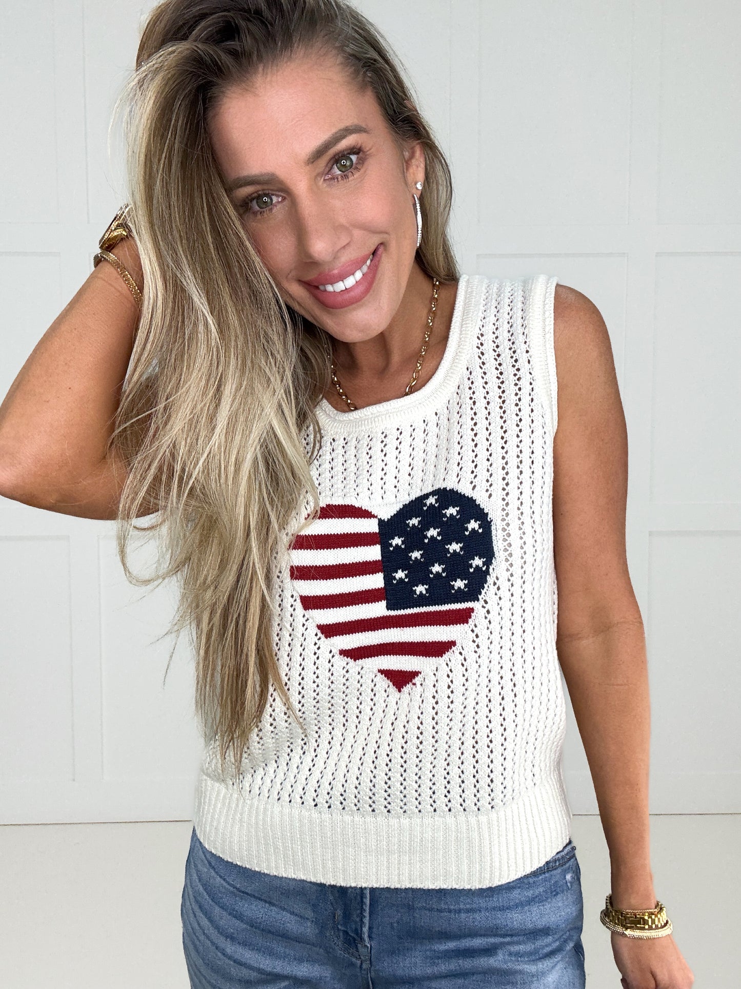 Stars Strips & Sweetheart Tank-100 Short Sleeves- Simply Simpson's Boutique is a Women's Online Fashion Boutique Located in Jupiter, Florida