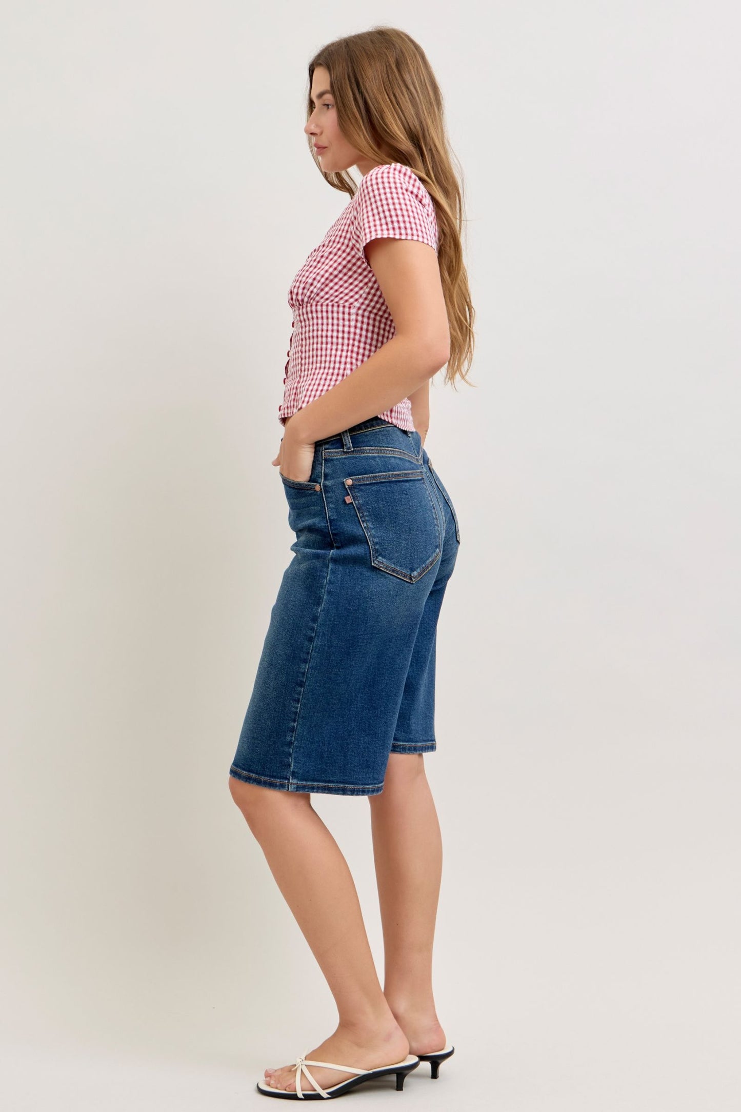 Judy Blue Summertime Jorts-190 Skirts/Shorts- Simply Simpson's Boutique is a Women's Online Fashion Boutique Located in Jupiter, Florida