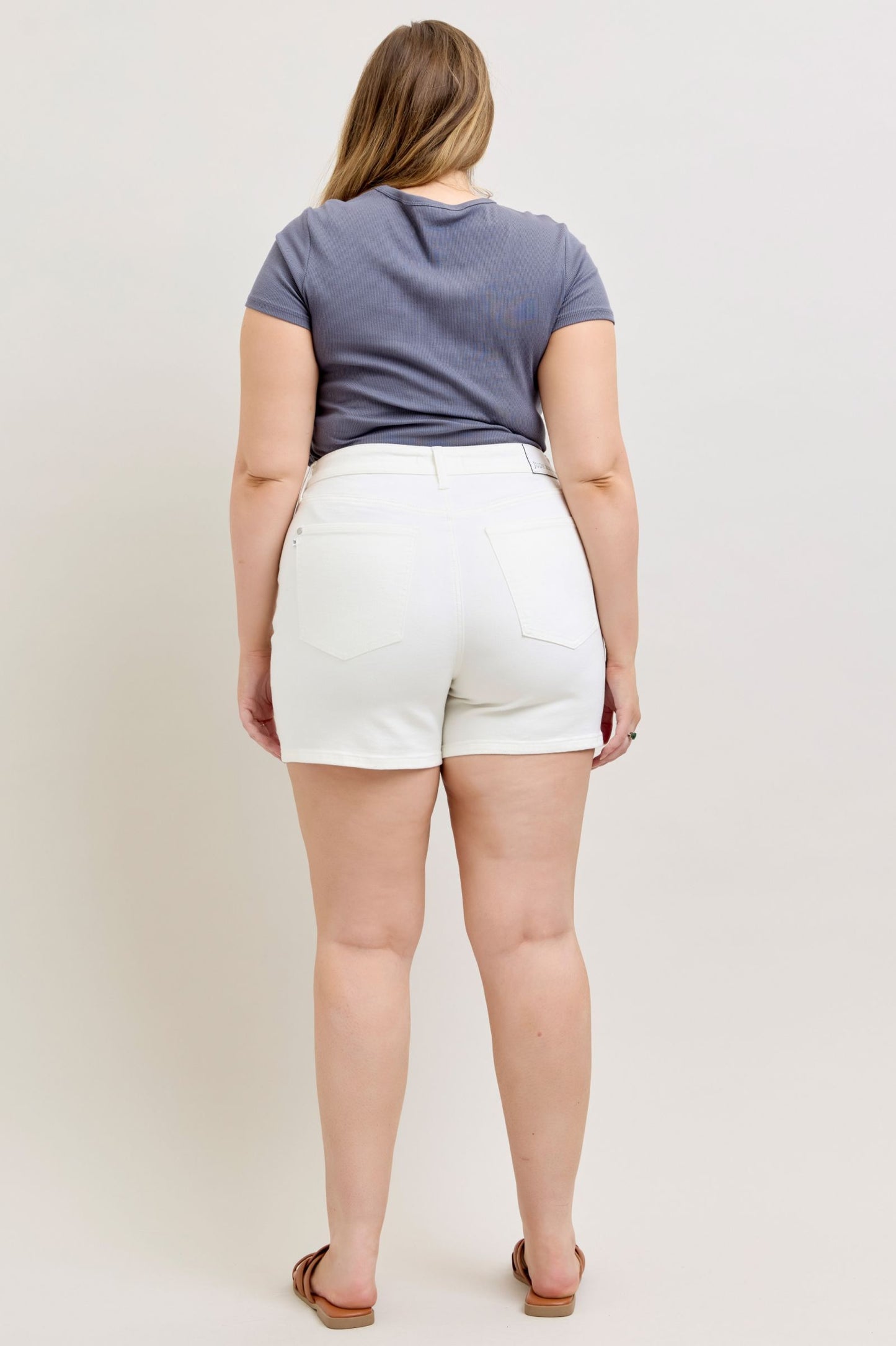 Judy Blue Salt & Sand White Shorts-190 Skirts/Shorts- Simply Simpson's Boutique is a Women's Online Fashion Boutique Located in Jupiter, Florida