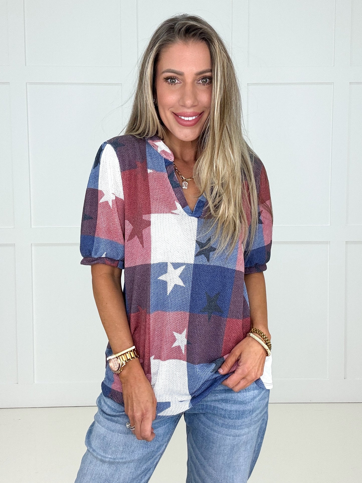 Stars Over Main Street Top-100 Short Sleeves- Simply Simpson's Boutique is a Women's Online Fashion Boutique Located in Jupiter, Florida