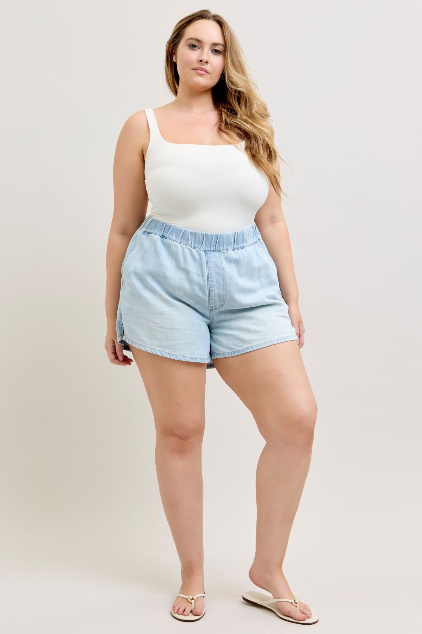 Judy Blue Featherweight Denim Shorts-190 Skirts/Shorts- Simply Simpson's Boutique is a Women's Online Fashion Boutique Located in Jupiter, Florida