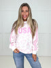 Floral USA Patch Sweatshirt-160 Sweatshirts- Simply Simpson's Boutique is a Women's Online Fashion Boutique Located in Jupiter, Florida