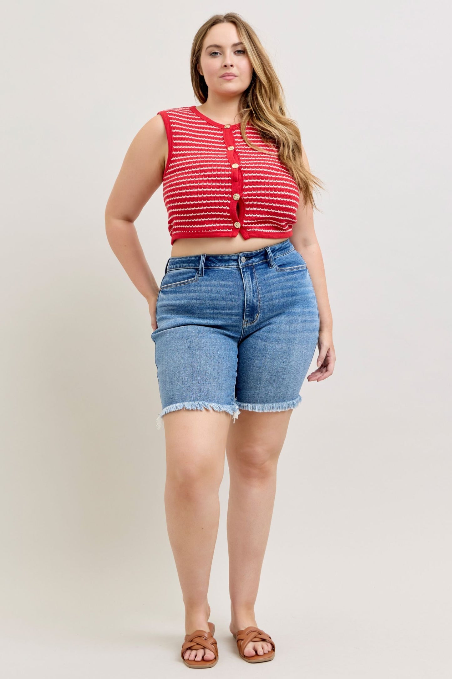 Judy Blue Everyday Bermuda Short-190 Skirts/Shorts- Simply Simpson's Boutique is a Women's Online Fashion Boutique Located in Jupiter, Florida