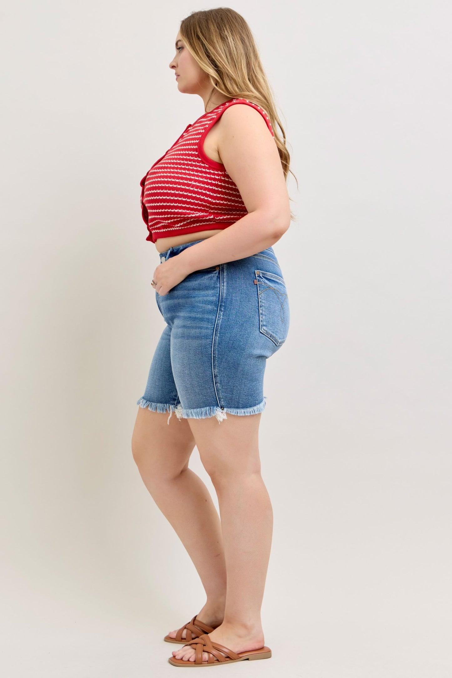 Judy Blue Everyday Bermuda Short-190 Skirts/Shorts- Simply Simpson's Boutique is a Women's Online Fashion Boutique Located in Jupiter, Florida