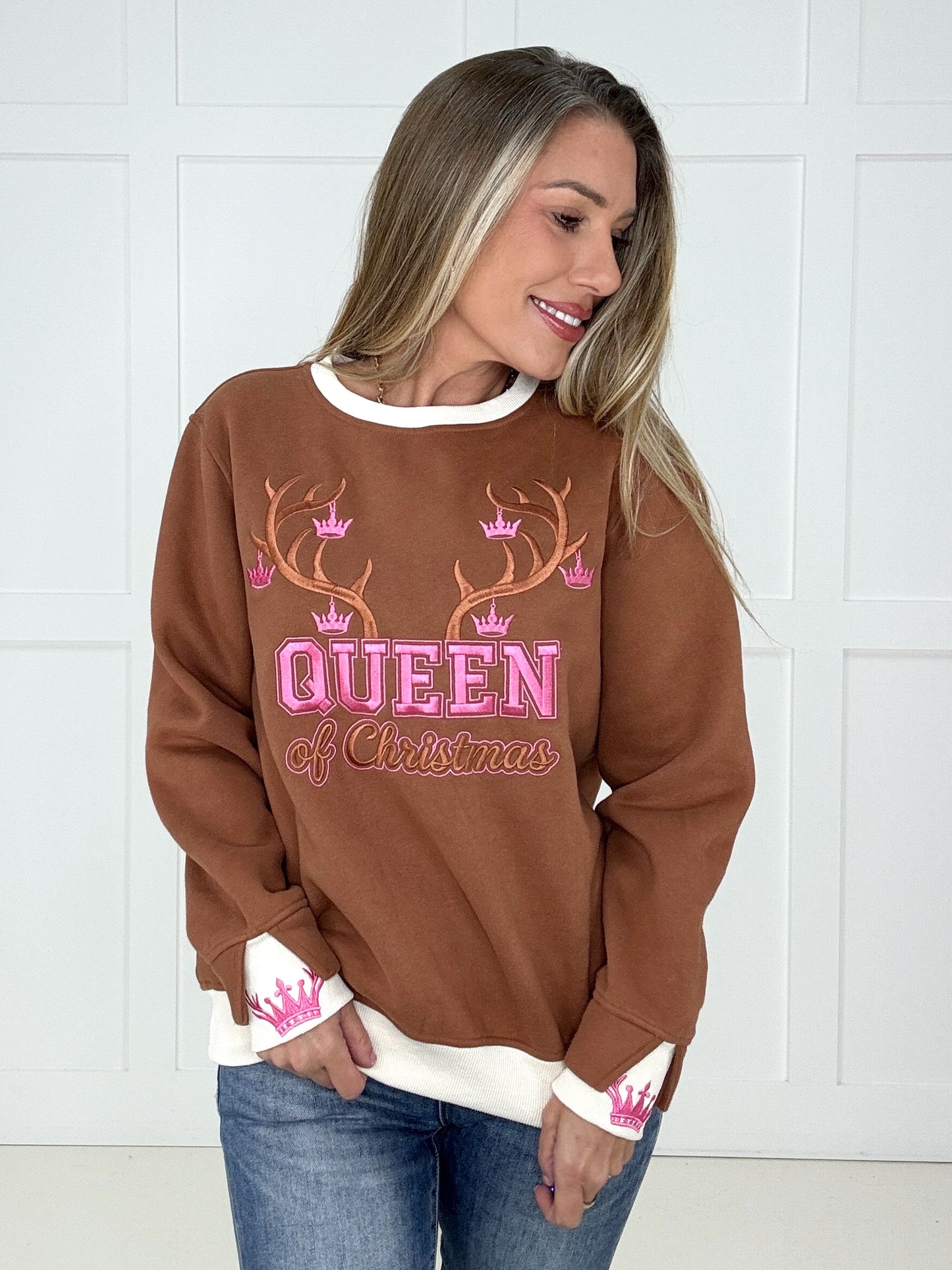 Preorder Jady K Queen of Christmas Sweatshirt-160 Sweatshirts- Simply Simpson's Boutique is a Women's Online Fashion Boutique Located in Jupiter, Florida