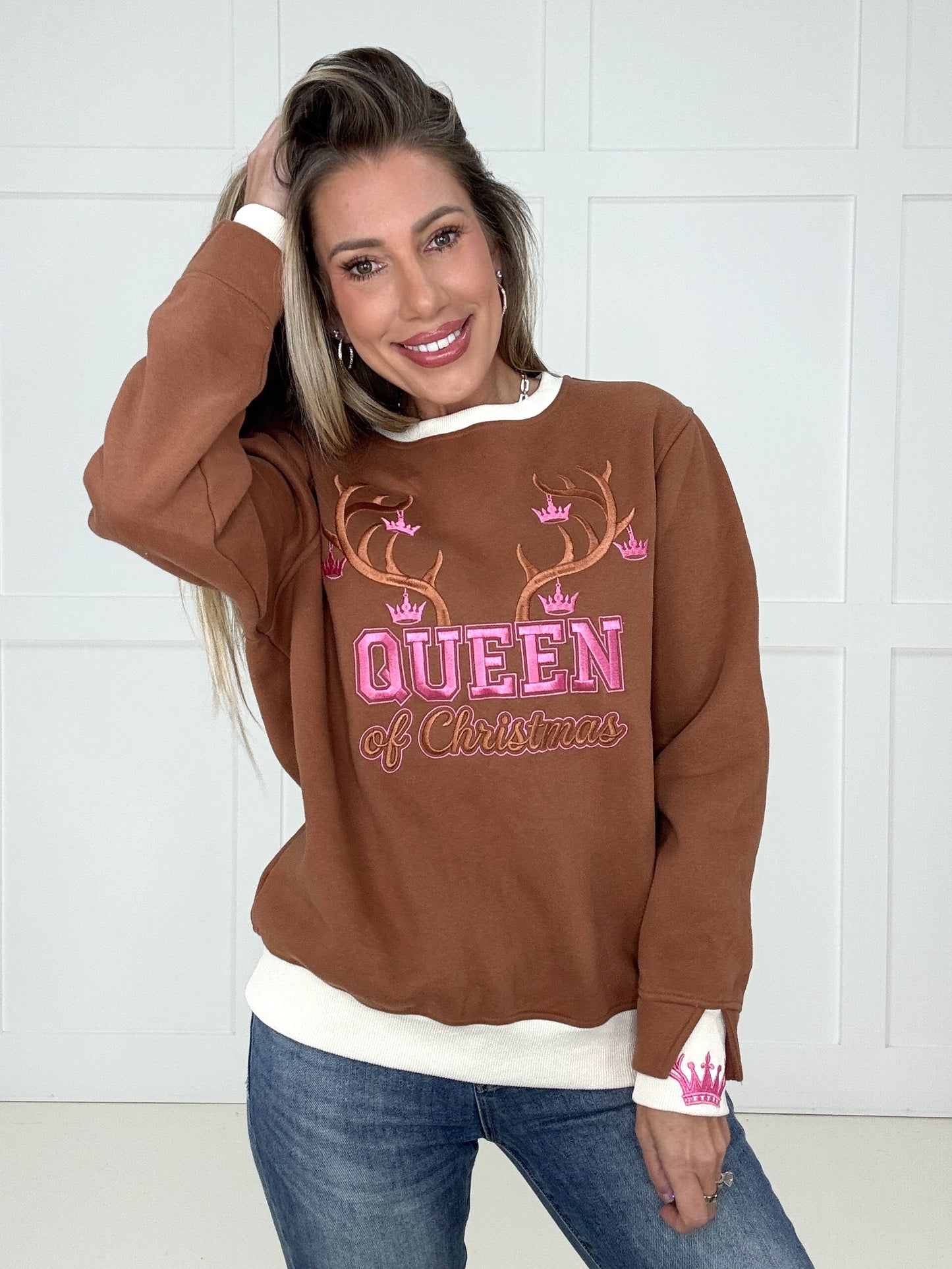 Preorder Jady K Queen of Christmas Sweatshirt-160 Sweatshirts- Simply Simpson's Boutique is a Women's Online Fashion Boutique Located in Jupiter, Florida