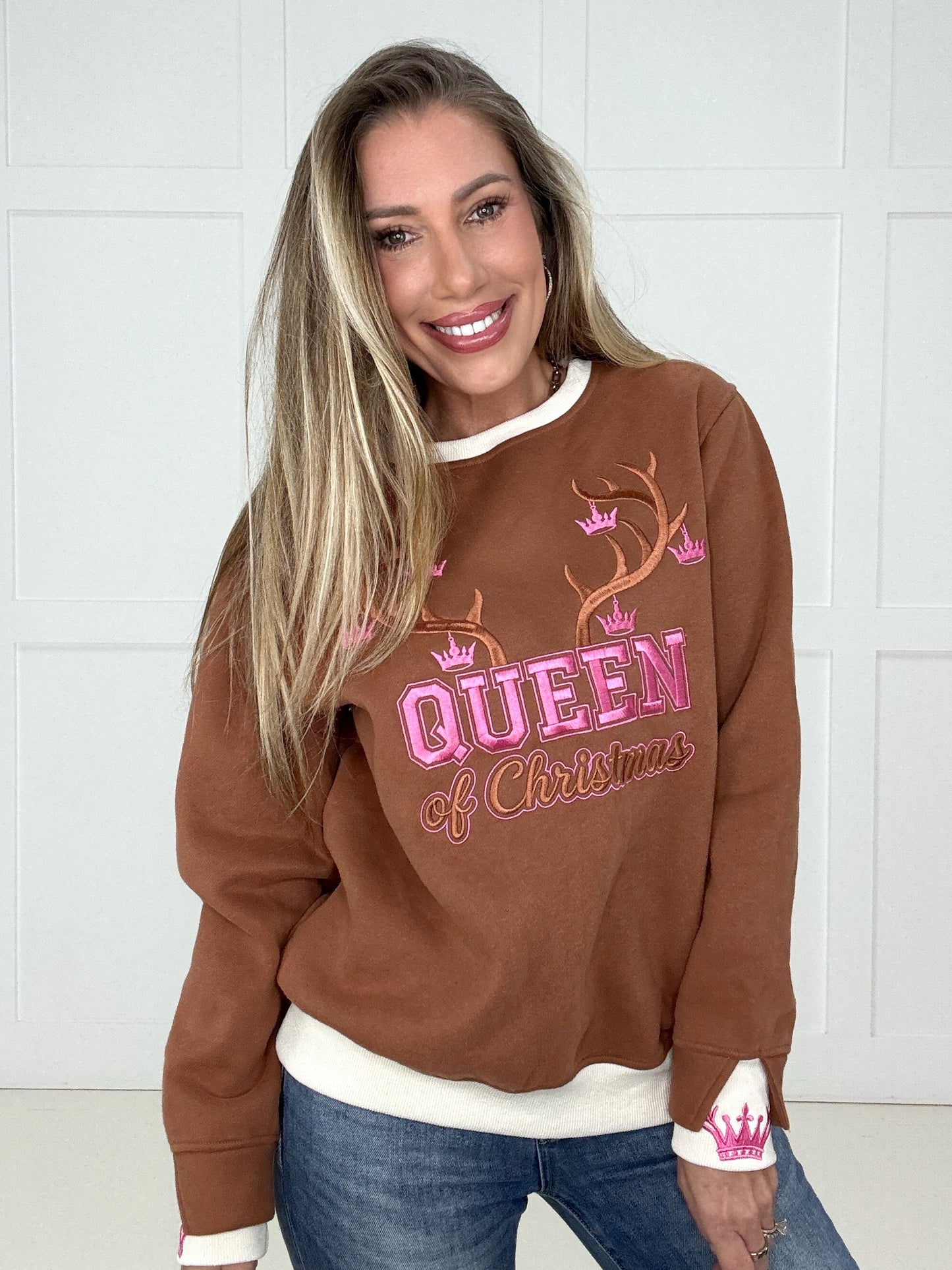 Preorder Jady K Queen of Christmas Sweatshirt-160 Sweatshirts- Simply Simpson's Boutique is a Women's Online Fashion Boutique Located in Jupiter, Florida