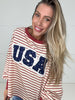 Stripe USA Patches Sweatshirt-160 Sweatshirts- Simply Simpson's Boutique is a Women's Online Fashion Boutique Located in Jupiter, Florida