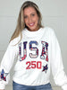 USA & Star Patchwork Sweatshirt-160 Sweatshirts- Simply Simpson's Boutique is a Women's Online Fashion Boutique Located in Jupiter, Florida