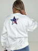 USA & Star Patchwork Sweatshirt-160 Sweatshirts- Simply Simpson's Boutique is a Women's Online Fashion Boutique Located in Jupiter, Florida