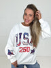 USA & Star Patchwork Sweatshirt-160 Sweatshirts- Simply Simpson's Boutique is a Women's Online Fashion Boutique Located in Jupiter, Florida