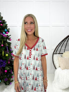 Preorder Shirley & Stone Holiday Pajama Dresses (2024)-220 Lounge wear/Pajamas- Simply Simpson's Boutique is a Women's Online Fashion Boutique Located in Jupiter, Florida