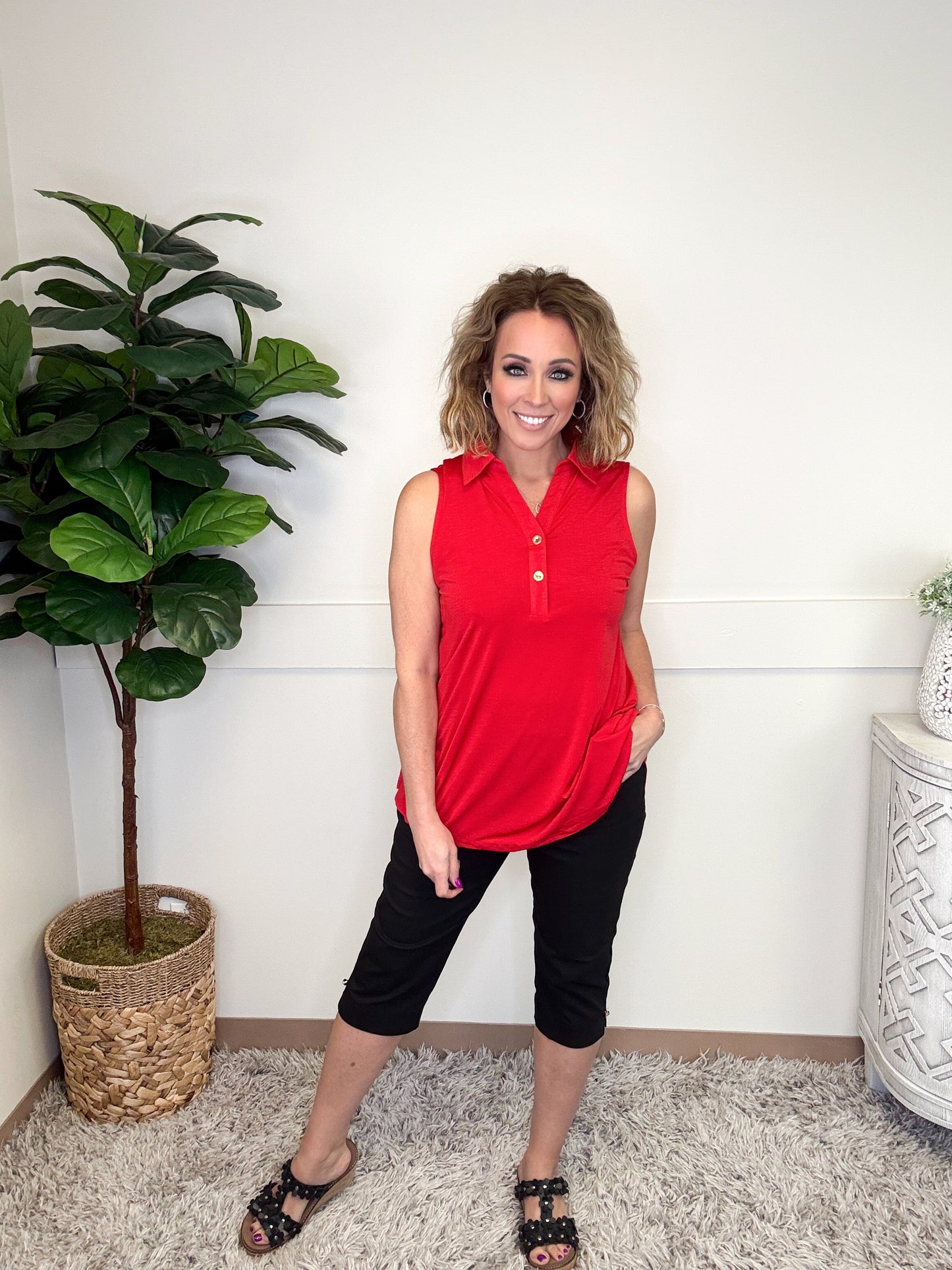 Dear Scarlett Sea Spray Tank-120 Sleeveless- Simply Simpson's Boutique is a Women's Online Fashion Boutique Located in Jupiter, Florida