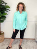 Dear Scarlett Coastal Mint Celia Top-110 Long Sleeves- Simply Simpson's Boutique is a Women's Online Fashion Boutique Located in Jupiter, Florida