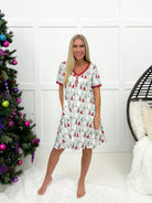 Preorder Shirley & Stone Holiday Pajama Dresses (2024)-220 Lounge wear/Pajamas- Simply Simpson's Boutique is a Women's Online Fashion Boutique Located in Jupiter, Florida